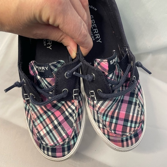 Girl’s TOP-SIDER SPERRY boat shoes • LOUNGE AWAY JR PLAID size 2‎ - Picture 5 of 8